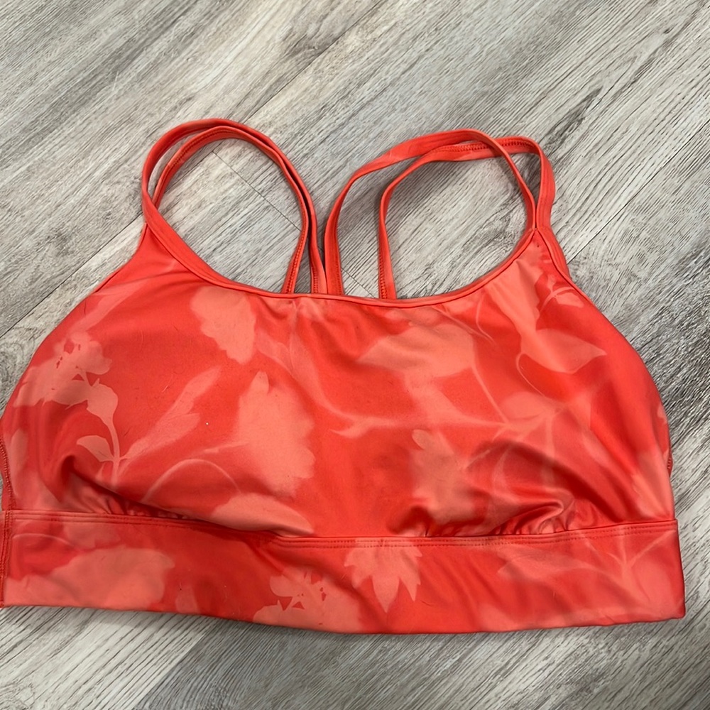 Pink sports bra